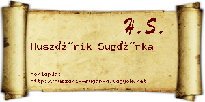 Huszárik Sugárka névjegykártya